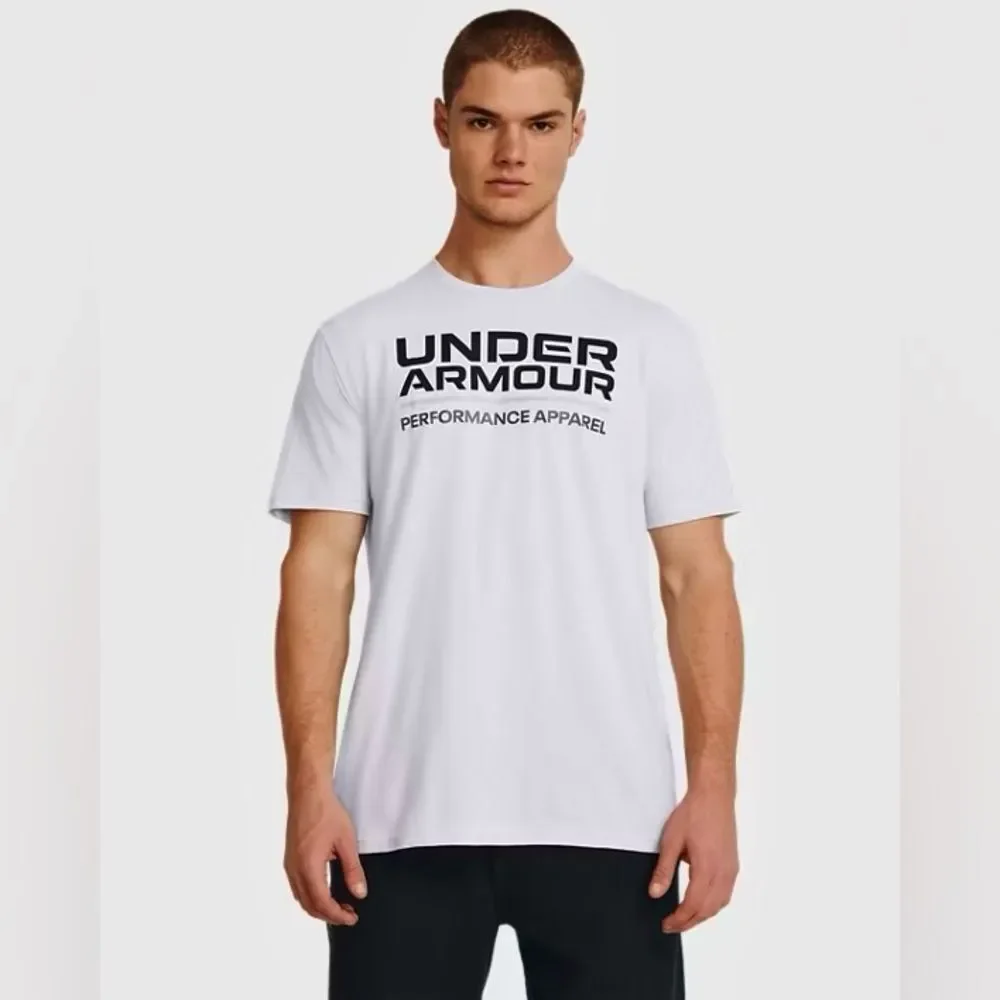 Under Armour Performance Apparel Logo Graphic Tee Halo Gray Large - Picture 2 of 9